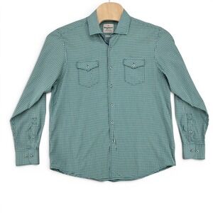 Tommy Bahama Island Modern Fit Check Button Shirt Coastal Grandpa Resort Men L